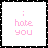 25 square displays text phrases in pink and black pixelated fonts on white backgrounds with dotted borders, showing animation changes across frames