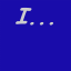 A static blue background with white text fragments arranged in a scattered layout, including phrases like "I... want..." and "<333".