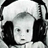 Static 48x48 pixel icon featuring a stylized cartoon character with large black headphones, gray hair, and a neutral expression against a white background.