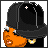 Pixelated cartoon character with orange skin, black shorts, and a black hat with a white star, shown in multiple poses with text reading "Shake that Shit".