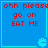 Blue square with cyan border contains red text 'ohh please go on EAT ME' and a pixelated Pac-Man-like character in the bottom-right corner.