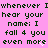 Pixelated text on pink background with green letters and white heart symbols at bottom right of each repeated phrase.