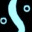 Animated sequence of light blue curved shapes and circular elements on a black background, with gradual fading transitions.