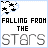 six identical static images showing 'FALLING FROM THE STARS' text with a star and cloud graphic, one image partially grayed out