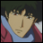Pixelated anime-style contact sheet showing two frames of a character with dark hair and red eyes alongside text reading "Anime IM" and "com" on black background.