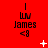 Red background with repeated 'James' text and emoticons, animated white symbols appear and disappear across frames.