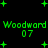 Green pixelated text and plus signs on black background, repeated in two with identical elements