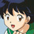 Pixelated anime-style character face with dark hair, green clothing, and light blue background in a 48x48 static buddy icon format.