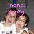 Two people in white shirts pose closely together with smiling expressions, overlaid with pink pixelated text in four