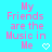 Pixelated text on cyan background with pink and blue gradient letters, two heart symbols at bottom right.