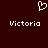 Dark red background with white pixelated text and a heart-shaped icon above the text.