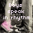 Pixelated image with text overlays on a dark background featuring vertical light stripes and pink shapes at the bottom.
