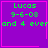 Four identical purple square with pink borders display green text reading "Lucas 9-6-08 and 4 ever"; two include small pixel symbols in corners