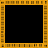 Animated sequence of yellow text forming 'Jason' on black background with orange border, each frame adding one letter.