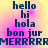 Pixelated text in multiple languages appears on a gradient background with yellow and pink hues, transitioning between two states.
