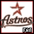 Red star above 'Astros' script with 'FAN' text in black box; four of identical icons on white background