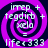 Four identical pixelated spiral icons with purple and black swirls, white text overlays including 'irrep', 'tegdirb', 'xelo', '=', and 'lifer333' arranged in a