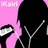 Pixelated icon shows a black silhouette of a person with long hair holding a microphone against a pink background, with partial text 'K' visible in the top-left corner.