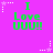 Green text "I Love UUU!!" on bright pink background with white and purple star animations.