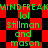 Green text on red and black checkered background with repeated phrases 'MINDFREAK', 'lol', 'stillman and mason' in pixelated font.