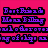 Pixelated text in purple and red on pink and blue backgrounds, split into two sections with distinct color schemes.