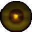 Animated sequence showing a circular yellow and brown object transforming into a Y-shaped yellow and red object with rounded ends, then reversing back to the circle.