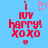 Pixelated red text on light blue background with pink heart symbol above and below the text.