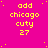 A static image with a bright pink background, yellow text reading 'add chicago cuty 27', and scattered small yellow dots.