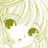 A 48x48 pixel buddy icon split into two frames showing a white cat-like face with green eyes on the left and text "Anime IM" above "COM" on a black background on the right.