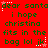 Red background with green pixelated text repeating 'dear santa i hope christina fits in the bag lol jk' and white star shapes scattered throughout.