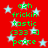 Red background with light blue stars and green text reading 'ash', 'frickin', 'tastic', '(333 =]', 'peace' in two vertical