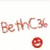 Six variations of 'Be thC3s' text with colored smiley face icons below, arranged in two on a white background