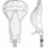 Two grayscale pixelated icons: a rounded top shape with vertical stem on left, and curved blade-like form on right.