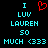 A static pixel art image with cyan text and a red heart symbol on black background.