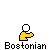 Pixelated yellow figure with white head in various poses, each with speech bubble text, on gray background.