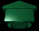 Green box-shaped object with rounded edges rotates through multiple angles against black background, showing light reflections on surfaces.