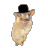 Animated contact sheet of a cartoon bat mascot wearing a top hat, displayed across 7 frames in a 3x3 grid layout with gray background transparency.