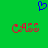 Green background with blue pixelated heart above two red 'CASS' text elements, each with brown outline and slight distortion.