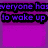 Pixelated text fragments in green and purple on a solid purple background, arranged in a with no visible motion