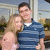 A pixelated photo of two people embracing outdoors with a pink banner reading "I love Matt!!!" at the bottom.