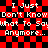 Red and black checkered background with repeated white pixelated text reading "I Just Don't Know What To Say Anymore..." in two