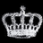 Two silver crown icons on black background; right crown has cyan text overlay reading 'Meet Love Joy' with pixelated lettering.