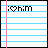 Animated sequence showing a of 'i❤him' text on lined paper, transitioning to red heart outlines forming a question mark and then two hearts with an arrow