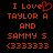 Pixelated orange text on black background with red heart symbol replacing 'o' in 'Love', repeated twice side-by-side.