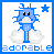 Pixel art buddy icon featuring a blue cartoon character with spiky hair, white cloud-like feet, and a star symbol above its head in two animation frames.