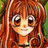 A pixelated anime-style character with long orange hair and large eyes appears on the left side of a contact sheet, while the right side displays stylized text "Anime IM" above smaller cursive text against a black background.