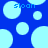 Blue background with light blue circles of varying sizes and the word 'sloan' in pixelated text appearing twice.
