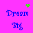 A static image with a bright pink background displays four blue text elements arranged in a , each reading 'Dream Big', with green pixelated symbols above the top-left and top-right text