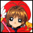 A 48x48 pixel buddy icon featuring a cartoon character with brown hair and large eyes in a red hooded outfit, paired with text reading "Anime IM" on the right side of a contact sheet layout.