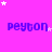 A static image with a bright pink background featuring repeated blue text "peyton" and scattered white stars.